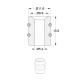 RAIL STOP D.12X15 / ALUMINIUM U SHAPED SLIDING GLASSES MECHANISM
